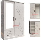Lemari Pakaian Steel 2 Pintu Laci INF SSD2-A